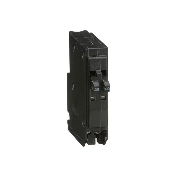 Square D Miniature Circuit Breaker, QO Series, 20A, 2x1 Pole, 120/240V AC, 10kA at 120/240V AC QO2020CP - main